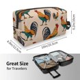 thumbnail image 4 of Goofa Rooster Printed Toiletry Bag with Handle,Large Capacity Travel Makeup Cosmetic Bag for Women, Carry on Airport Airline Compliant Bag, 4 of 9