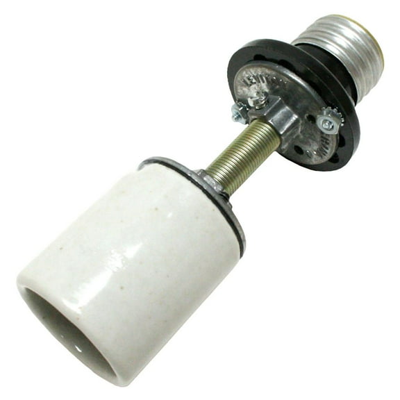 General 00045 - Porcelain Medium Screw (E26) Base Socket Extender (Extends Bulb 3.5") (4.5IN MED SKT EXTENDER)