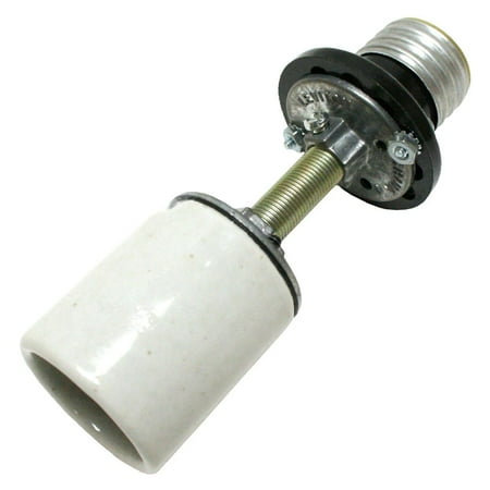 Medium Base Socket Extender - General 00045 - Porcelain Medium Screw (E26) Base Socket Extender (Extends Bulb 3.5