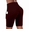 thumbnail image 2 of Biker Shorts for Women with Pockets Fitness Running Gym Shorts Workout High Waisted Shorts Slim Tummy Control Running Yoga Sports Active Pants, 2 of 5