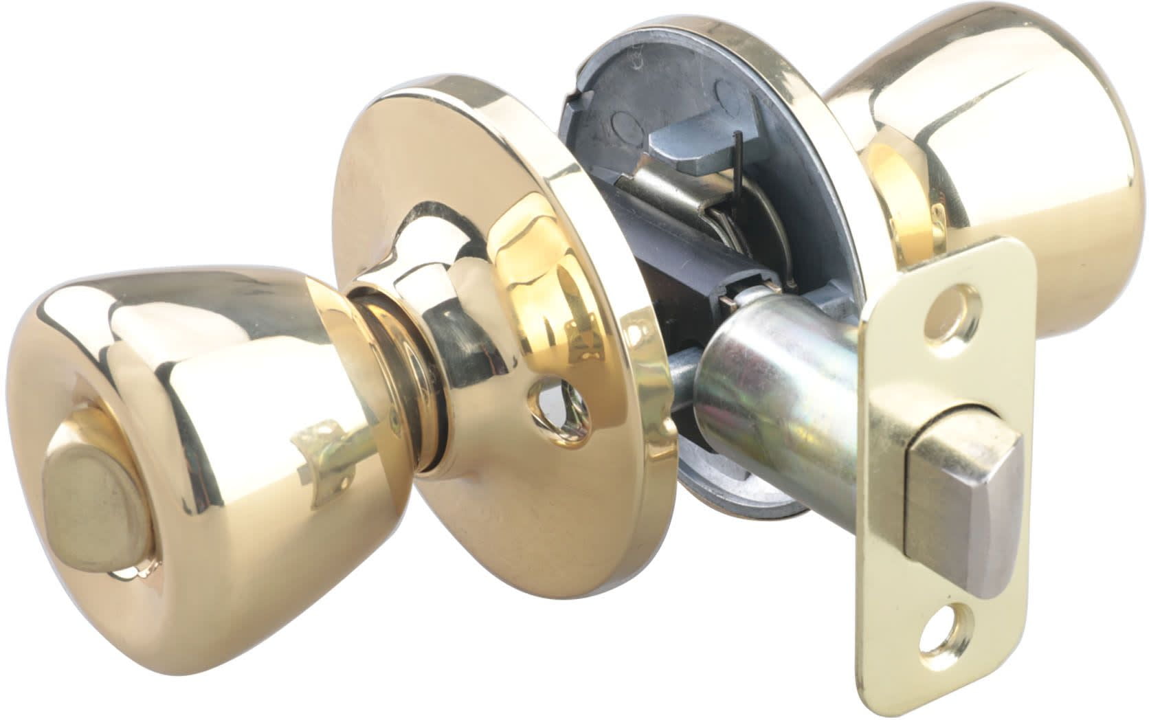 Miseno MLK3010PB Buchanan Tulip Privacy Door Knob Set - Brass