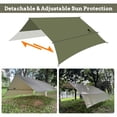 thumbnail image 4 of GEERTOP Ultra-Light Backpacking Camping Tarp with Detachable Side Wall Outdoor Tent Sun Shade Waterproof Tarp Shelter 10 x 12 ft, 4 of 8