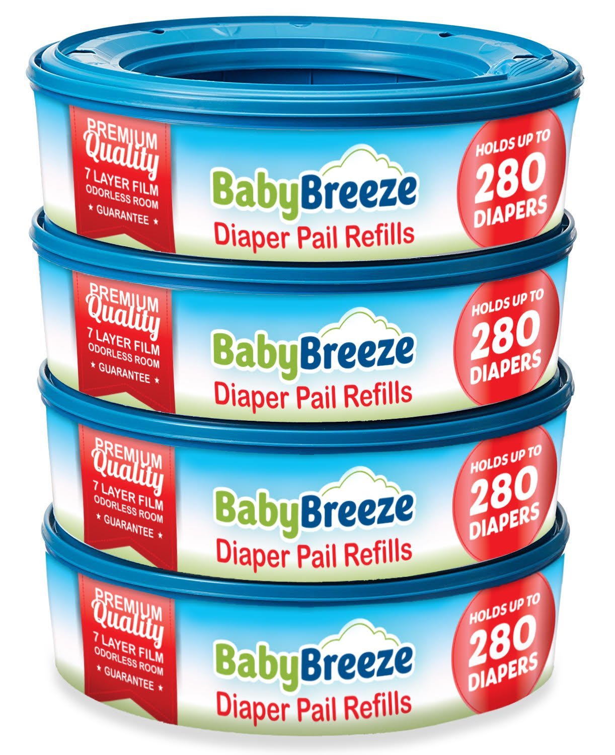 Diaper Pail Refills Bags for Diaper Genie 1120 Count (4Pack
