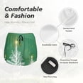 thumbnail image 6 of Picia Christmas Green Pattern Women's 2 in 1 Athletic Running Shorts High Waisted Workout Casual Gym Sweat Shorts with Comfy Liner Zipper Pockets-Large, 6 of 9