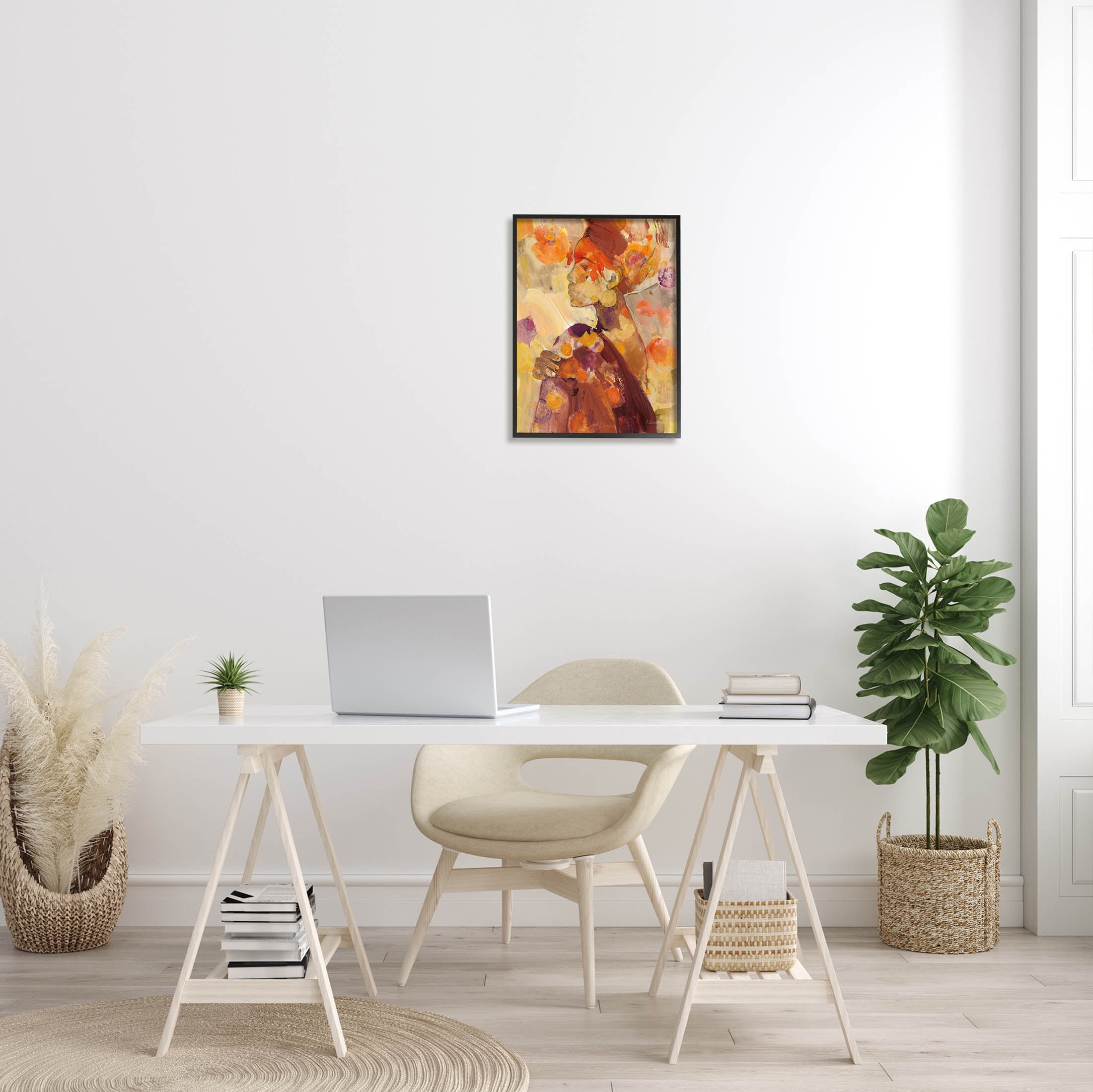 Stupell Industries Celebrate Beauty Modern Composition Painting Black Framed Art Print Wall Art, Design by Albena Hristova
