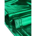 thumbnail image 5 of DARING DIVA Women's Metallic Cropped Top One Shoulder Blouse XL Green, 5 of 6