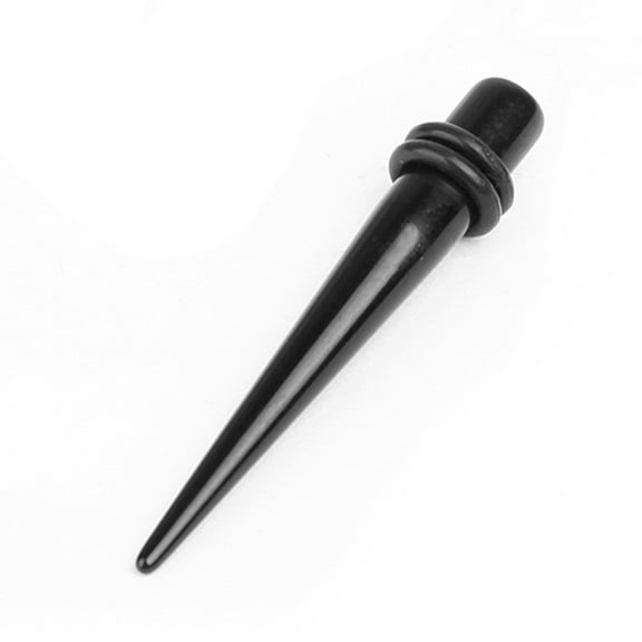 1pc Acrylic Ear Expander Taper Stretching Plug Stretcher Black size