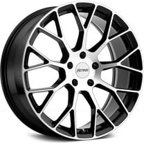 Petrol P2B 17X8 5X108 40Et 76.1Cb Gloss Black W/ Machined Face Wheel