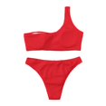 thumbnail image 4 of Cathalem Bikini Tops for Women Large Breast High Cut Two Piece Swimsuits,Red L, 4 of 5