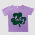 thumbnail image 3 of Gerichy Girls Graphic Print T-Shirt St. Patricks Day Four Leaf Print Children's Casual Round Neck Short Sleeve T Shirt, 3 of 5