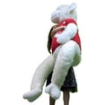 thumbnail image 5 of Valentine's Day Large Stuffed Animal 6 Foot Giant Stuffed White Valentine Gorilla Wears T-Shirt that Reads Hunky Chunky Love Monkey, Huge Plushie by Big Plush Packed in Big Box Ready to Hug, 5 of 10