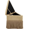 thumbnail image 4 of Meridian Furniture Trivoli Camel Velvet Ottoman/Stool, 4 of 8