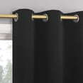 thumbnail image 2 of Sun Zero Nolan 2-pack Energy Saving Blackout Grommet Curtain Panel Pair, 40"W x 108"L, Black, 2 of 5
