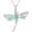 Turquoise, variant on Opal Dragonfly Necklace 925 Sterling Silver Moonstone Turquoise Necklaces Dragonfly Jewelry Christmas Birthday Gifts for Women Mom Her