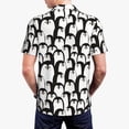 thumbnail image 5 of Vsdgher Cartoon Penguin Print Men's Short Sleeve Stretch Polo Shirt, Moisture-Wicking Performance Polo Shirt, 5 of 8