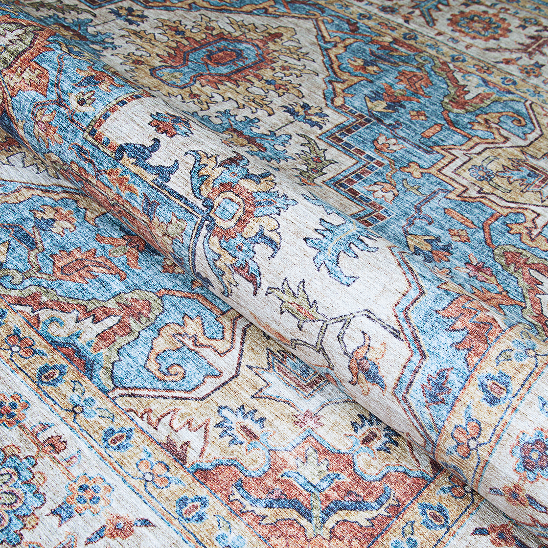 Couristan Pasha Sarouk Navy Area Rug