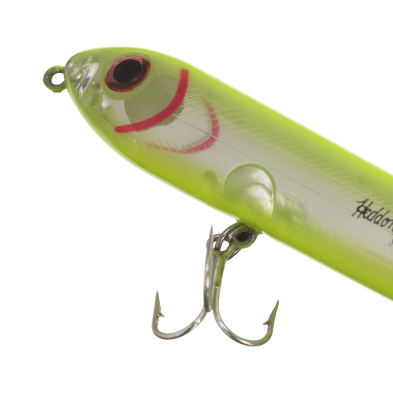Heddon Super Spook Jr Topwater Chartreuse Silver Insert 3 1/2
