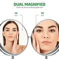 thumbnail image 2 of OVENTE 8" Tabletop Makeup Mirror with 1X/7X Magnification 360° Swivel Design and Double-Sided Free-Standing Vanity Mirror Perfect for Bathroom, Bedroom, Office & Travel, Polished Chrome MNLMT80CH1X7X, 2 of 8