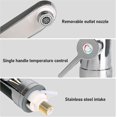 thumbnail image 5 of Robinet d'Eau Chaude Électrique Instantané 360 Rotatif en Acier Inoxydable avec Affichage Numérique de la Température Led Prise Uk, 5 of 5
