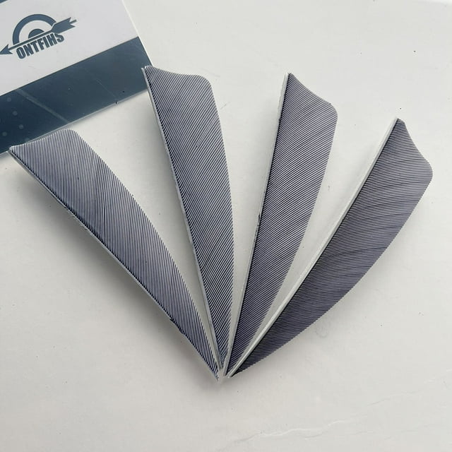 50PCS 3 Inch Shield Archery Arrow Turkey Feathers Fletching Right Wing For Hunting Accessories Gray