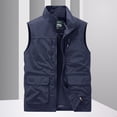 thumbnail image 5 of YueHuiYing Men's Casual Loose Fit Multi Pocket Functional Stand Collar Vest Stylish Outdoor Emergency Volunteer Workwear Zippered Jacket For Hiking Camping And Daily Use, 5 of 7