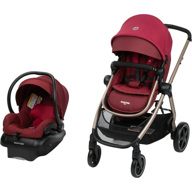 MaxiCosi Zelia 5in1 Modular Travel System, Radish Ruby