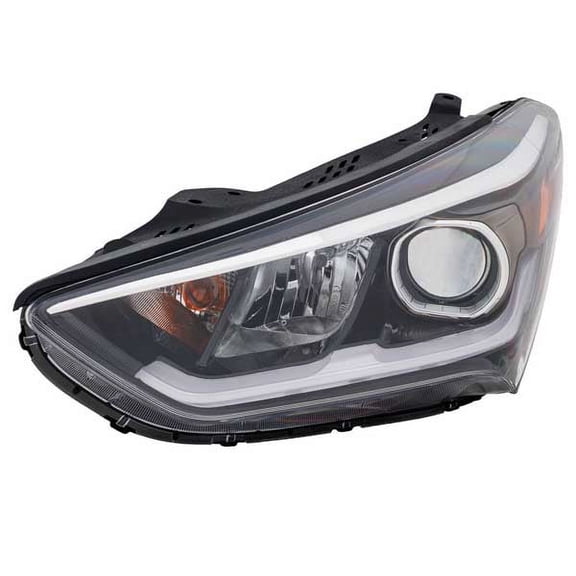 For 17-19 Santa Fe Halogen Headlight Headlamp Head Light Lamp w/Bulb Left Side