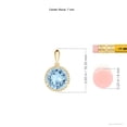 thumbnail image 3 of ANGARA Natural Rope-Framed Claw-Set 1.12 ct Aquamarine Solitaire Pendant in 14K Yellow Gold for Women (Size-7mm) | March Birthstone, Anniversary, Jewelry Gift for Women | Natural Aquamarine Necklace, 3 of 7