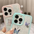 thumbnail image 3 of Drip Butterfly Glitter Laser Phone Case with or without Laser Paper, Drop and Wear Resistant for iPhone 15 14 13 12 11 Ultra Plus XS X XR Max mini 7 8 Phone Case (Purple 1,iPhone Xs Max), 3 of 8