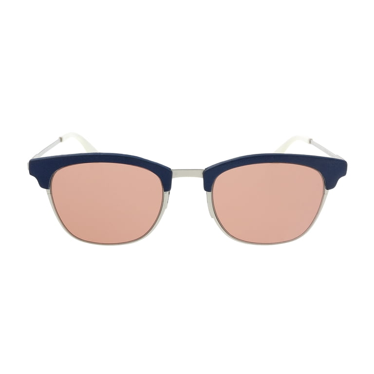 Fendi Blue & Red Red/Blue Rectangular Women Sunglasses FENDI FENDIGRAPHY HOBO Logo 40073 Matte Navy Blue Square  main image 3