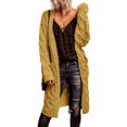 thumbnail image 2 of Lovskoo Cardigan Sweaters for Women Open Front Spring Long Sleeved Solid Color Knit Pocket Jacket Oversized Winter Outerwear Tops Yellow, 2 of 8