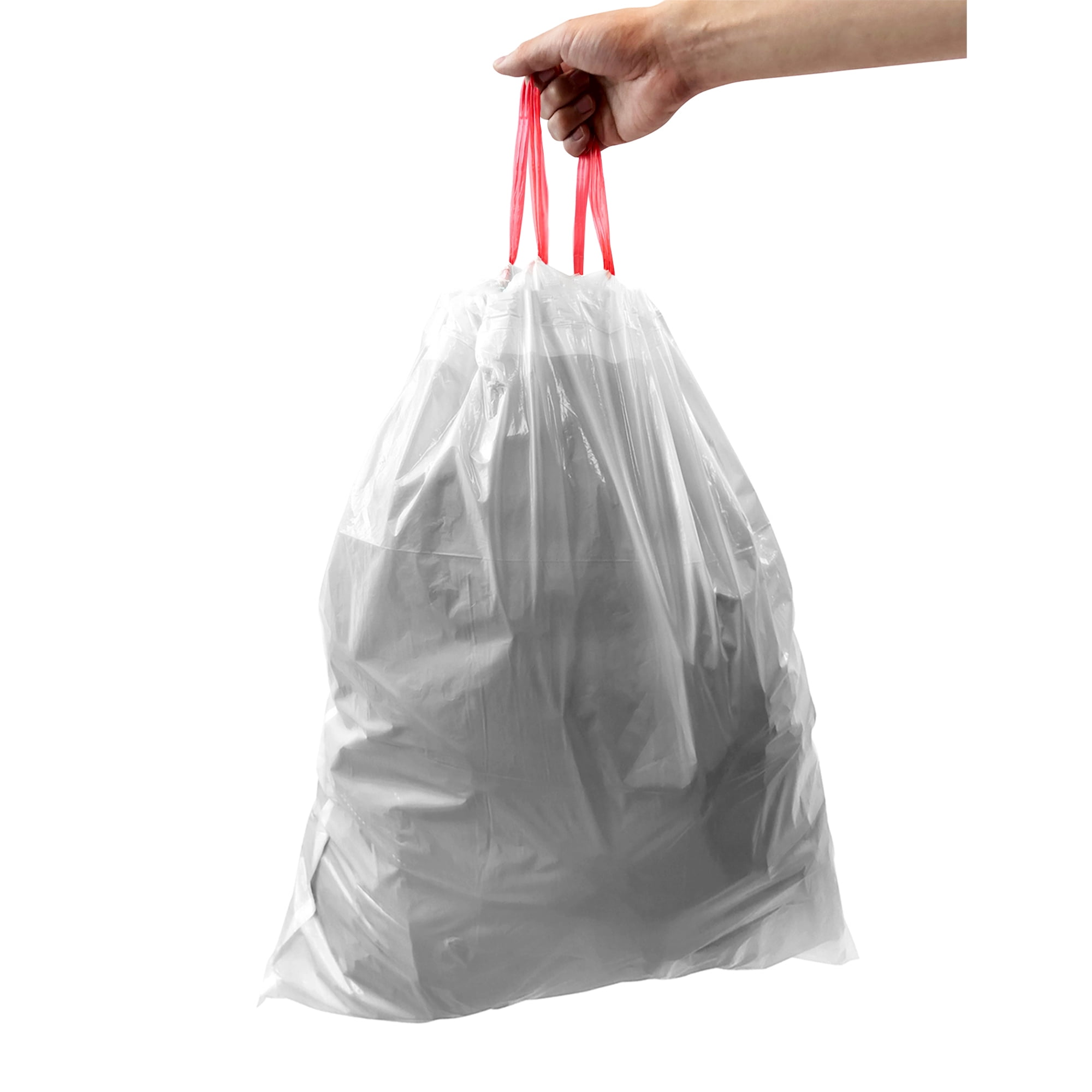 Innovaze 10.6 Gallon White Kitchen Trash Bags with Drawstring (180-Count)