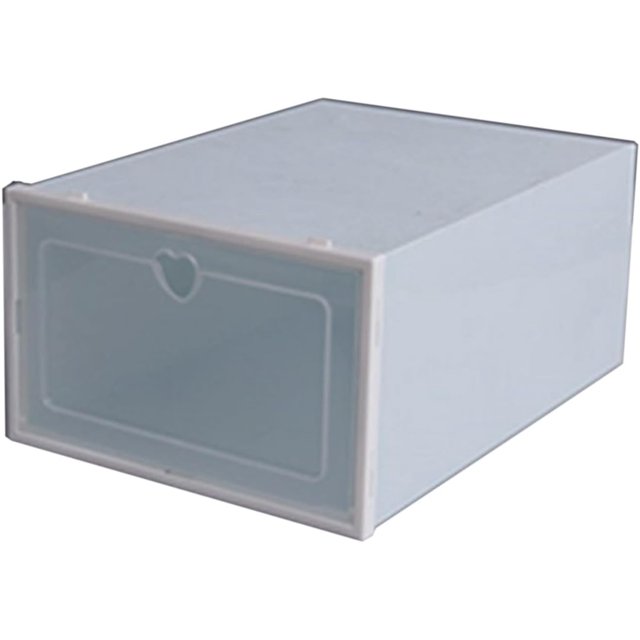 Modern Plastic Shoe Box, 31x21x12cm/12.2x8.3x4.7in, Stackable Shoe Organizer, 1 Count, Pink, Boot-and-Shoe-Boxes