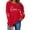 Red, variant on Womens Valentine's Day Sweatshirt Red "Love Never Fails" Heart Sleeve Crewneck, Romantic Cute Gift for Her, Long Sleeve Casual Shirt,Size L