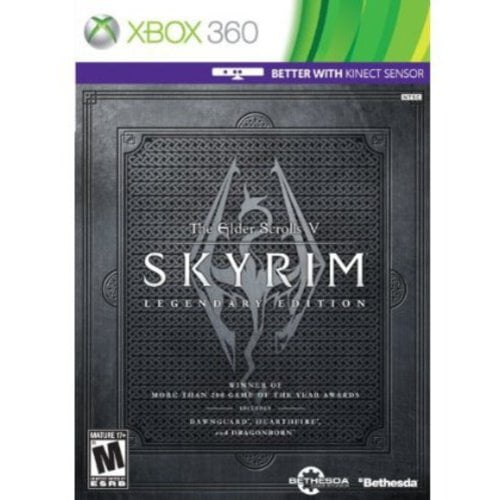 XBOX 360 gioco The Elder Scrolls V Skyrim Legendary Edition in scatola originale e istruzioni 