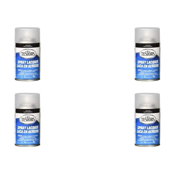 Testors Spray Lacquer 3oz, Clear Coat(4 Pack)