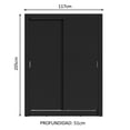 thumbnail image 3 of Ropero Closet Madesa Dallas 2 Puertas Corredizas 2 Cajones Negro, 3 of 10