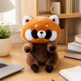 thumbnail image 5 of Red Panda Stuffed Animal with Magnetic Base, 1 Piece, Orange and Brown, for Monitor, Plush Toys, 5 of 5