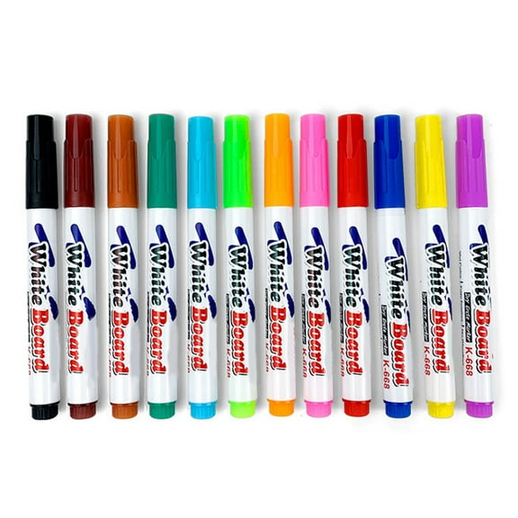Sardfxul 12PCS Liquid Chalk Pens Colored Marker Erasable for Office Chalkboard Whiteboard