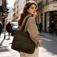 thumbnail image 6 of JZCHUNTOY Lightweight Large Capacity Shoulder Bag 1 Piece, Casual Commute Tote Handbag, Water Resistant Multi-pocket Work Bag for Laptop, Daily Use Shopping Travel, 6 of 8