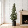 thumbnail image 3 of 5FT UV-Resistant Artificial Cypress Tree - Realistic Indoor/Outdoor Fake Topiary Plant 1pc Set for Garden & Entryway Decoration, 3 of 10