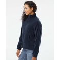 thumbnail image 2 of Burnside Womens Polar Fleece Full-Zip Jacket, 2XL, Navy, 2 of 5