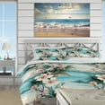 thumbnail image 3 of Designart "Reflecting By The Seaside I" White Coastal Bedding Covert Set - Nautical & Coastal Bed Set With 2 Shams, 3 of 5