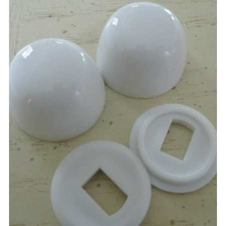 

Snap-On NuFlush Round Caps for Toilet Floor Bolts High-Quality Plastic