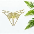 thumbnail image 4 of Pafei Tyugd Lace Thongs for Women Sexy G String Thong Panties Beaded Low Rise Underwear Fashion Lingerie Green Free Size, 4 of 6