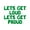 Green, variant on Cursive Script Letter Balloons - LETS GET LOUD LETS GET PROUD 16" Inch Alphabet Letters Foil Mylar Balloon Pride Day Party Banner (Silver)