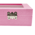 thumbnail image 6 of LANTWOO 24 Grid Velvet Glass Jewelry Ring Display Organiser Box Tray Holder Earrings Storage Case (Pink), 6 of 6