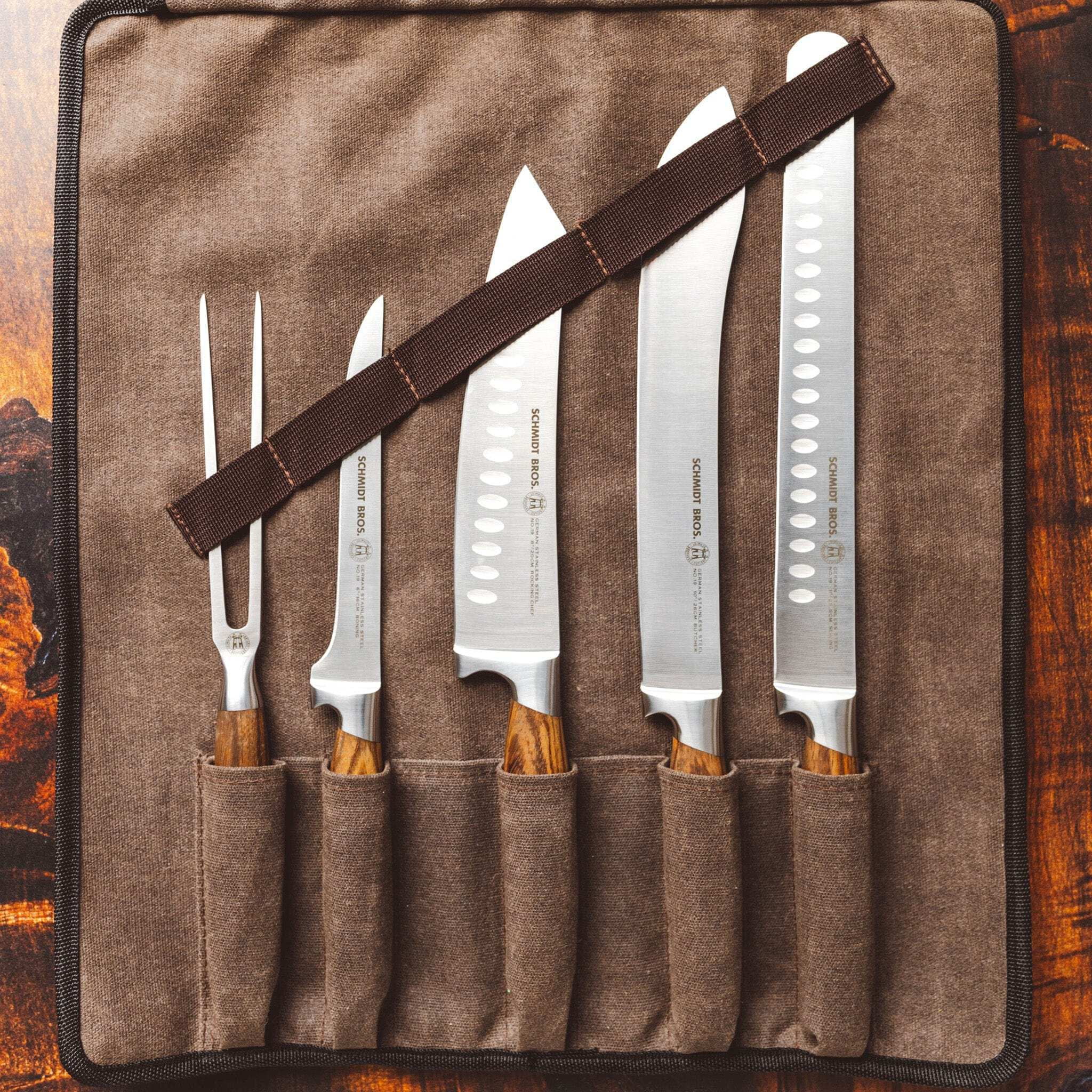 McCook MC21B Black Knife Set, 15 PCS High Carbon One Piece Forged Stainless  Steel Kitchen Knife Set, Knife Set with Block and Built-in Sharpener ,6