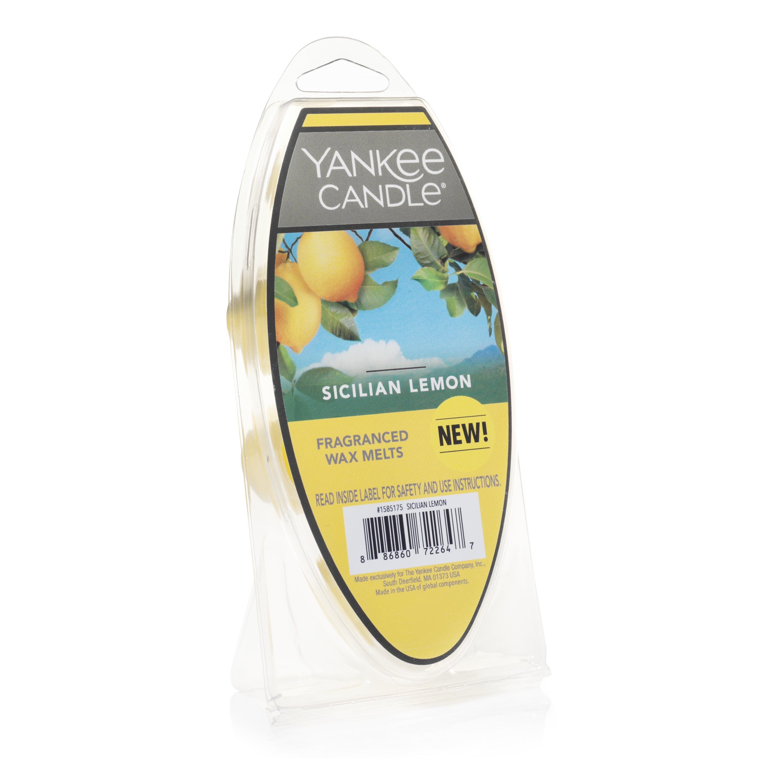 (2 pack) Yankee Candle Sicilian Lemon Fragranced Wax Melts, 1 Pack of 6, 2.6 oz