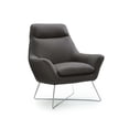 thumbnail image 4 of Whiteline Modern Living Gray Daiana Contemporary Top Grain Italian Leather Club Chair, 4 of 6